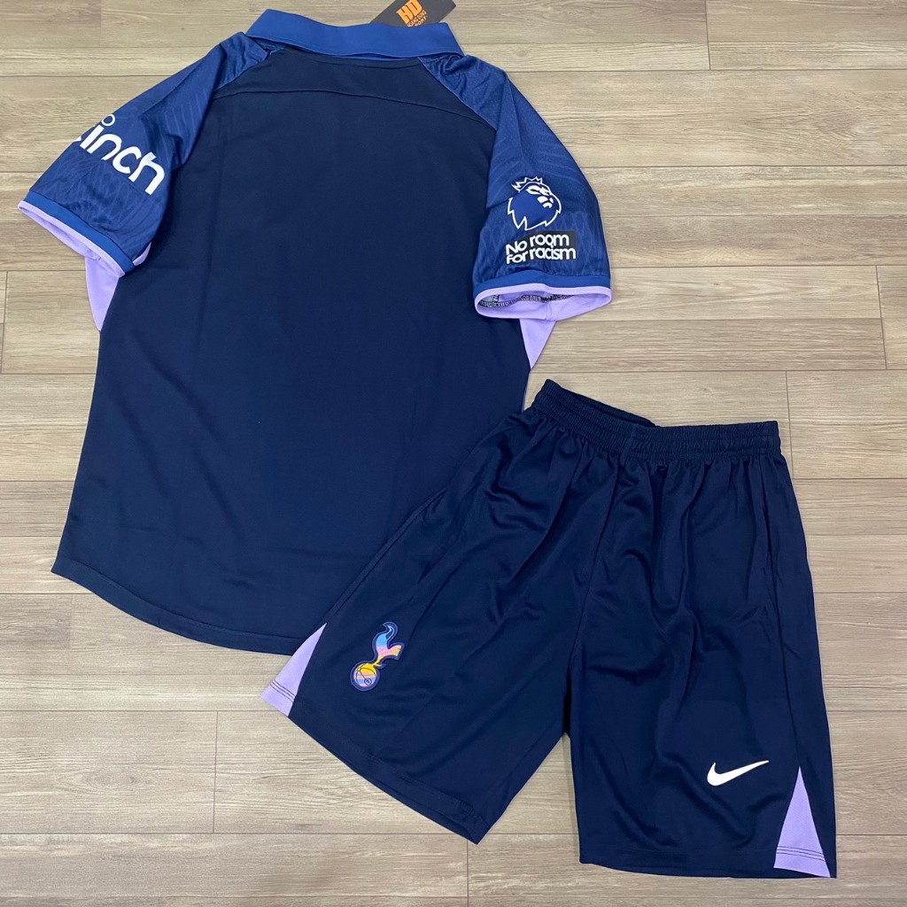 Bộ quần áo bóng đá Tottenham xanh đen  thun mà HD 2024-FLg No Room