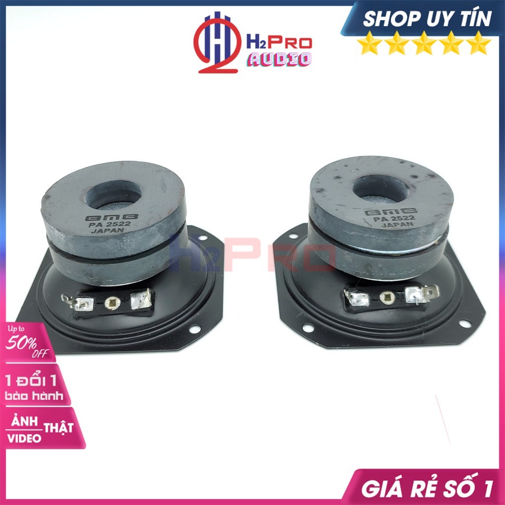 Đôi Loa Treble Bmb Japan PA2522 Vuông 83x83mm , Loa Treble Giấy BMB 60W-Từ Kép-Coil 1.4 - H2Pro Audio