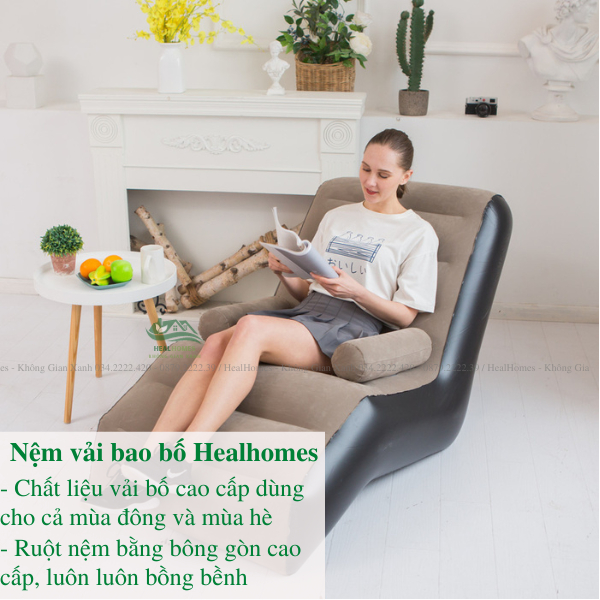 Ghế lười hơi Sofa hơi HEALHOMES thư giãn xem phim đọc sách trang trí nội thất ban công san vườn phòng ngủ phòng khách