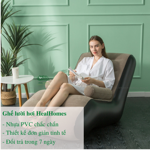 Ghế lười hơi Sofa hơi HEALHOMES thư giãn xem phim đọc sách trang trí nội thất ban công san vườn phòng ngủ phòng khách