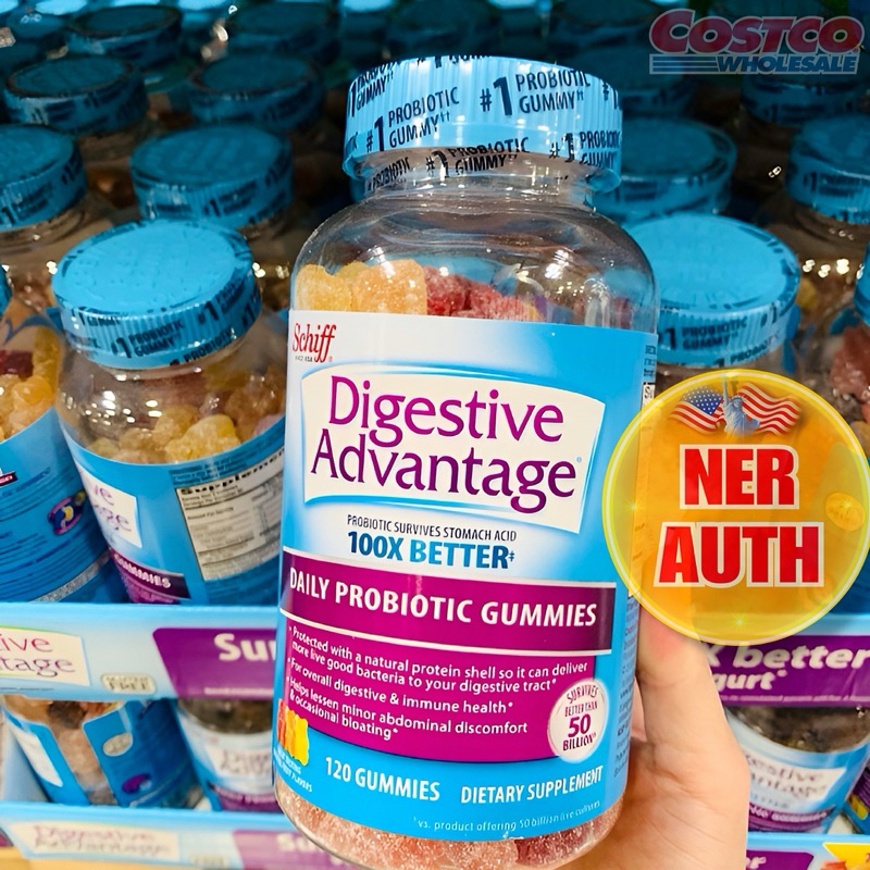 Kẹo dẻo hỗ trợ tiêu hóa Schiff Digestive Advantage Daily Probiotic Gummies 120 viên của Mỹ