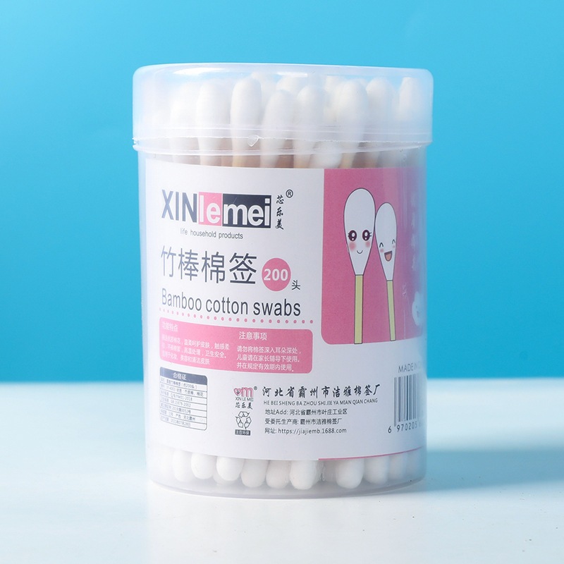 Hộp 500 Cây Tăm bông Ráy Tai Cotton Swabs, Set 500 Tăm Bông Ráy Tai 2 Đầu Tiện Lợi, An Toàn Vệ Sinh Thấm Hút Tốt