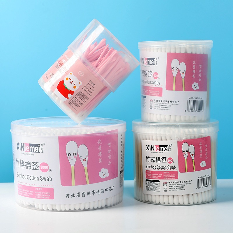 Hộp 500 Cây Tăm bông Ráy Tai Cotton Swabs, Set 500 Tăm Bông Ráy Tai 2 Đầu Tiện Lợi, An Toàn Vệ Sinh Thấm Hút Tốt