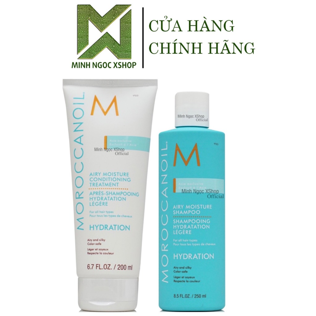 Dầu gội xả dưỡng ẩm công thức siêu nhẹ Moroccanoil Airy Moisture 200ML + 250ML