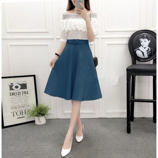 Chân Váy Nữ ❣️𝑭𝒓𝒆𝒆𝒔𝒉𝒊𝒑❣️Chân váy kem belt hottrend - Hàng thiết kế phom chuẩn đẹp
