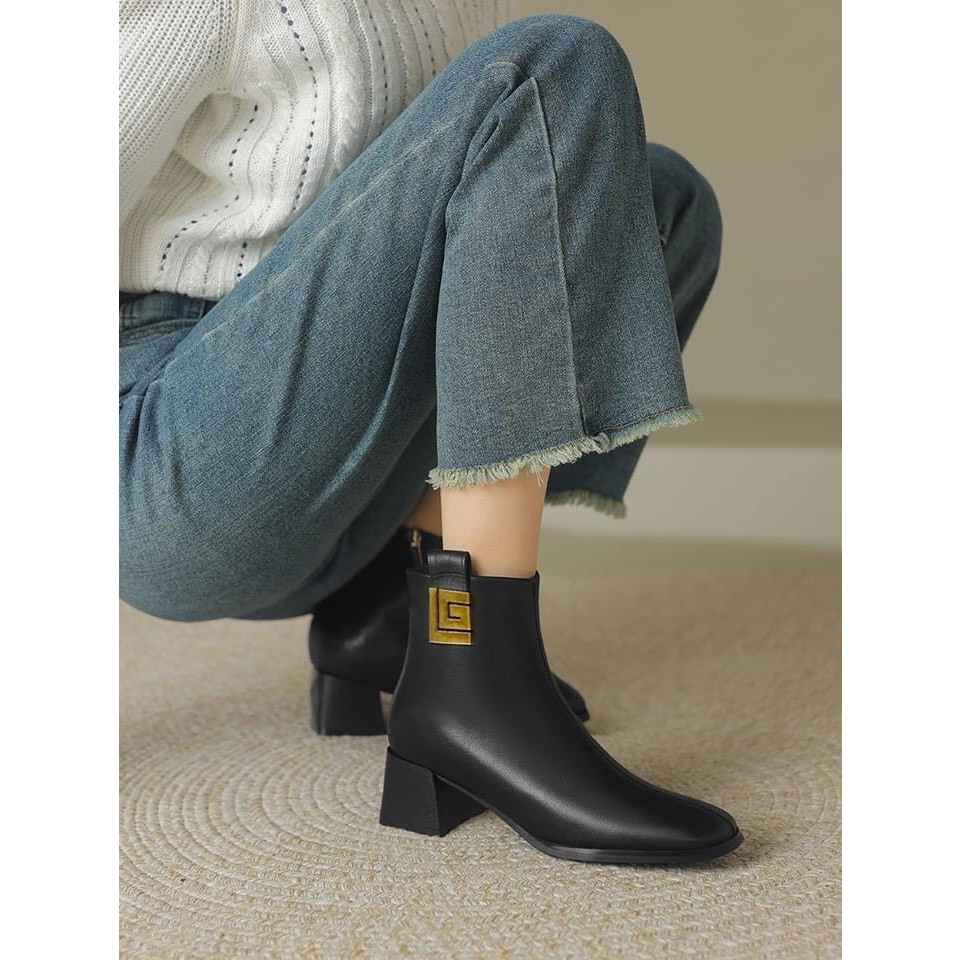 Giày boot nữ cổ thấp 10181