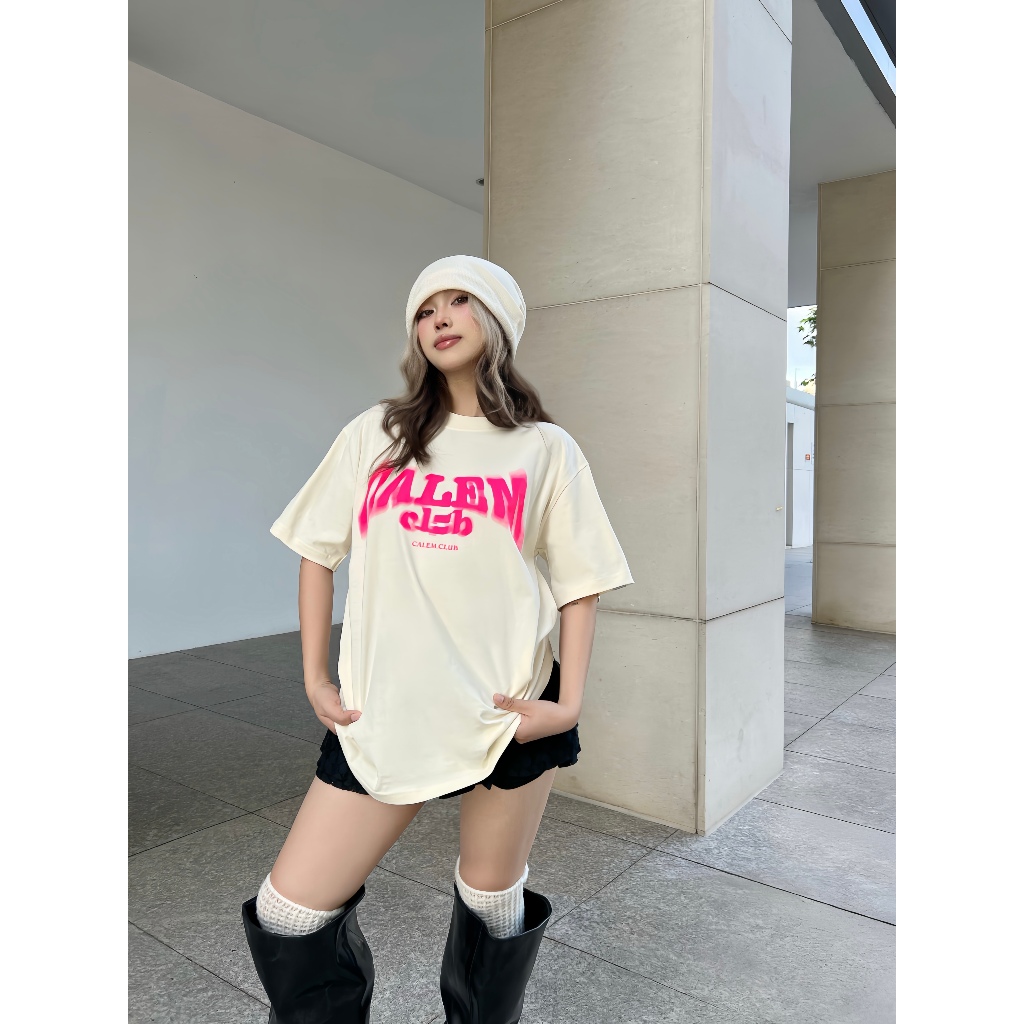 Áo phông tay lỡ - Áo thun BLURRY in charm chất cotton form rộng unisex brand Calem Club