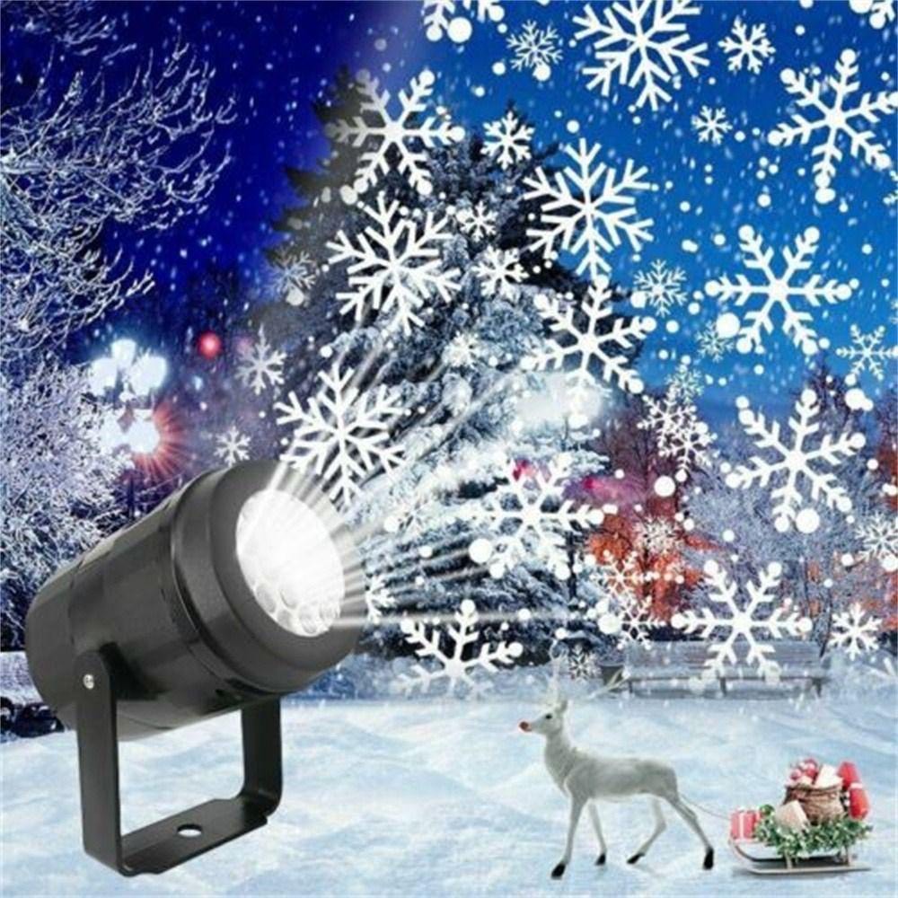 Đèn LED Chiếu Hình Bông Tuyết Xoay 360 Độ Trang Trí NOEL- Giáng Sinh