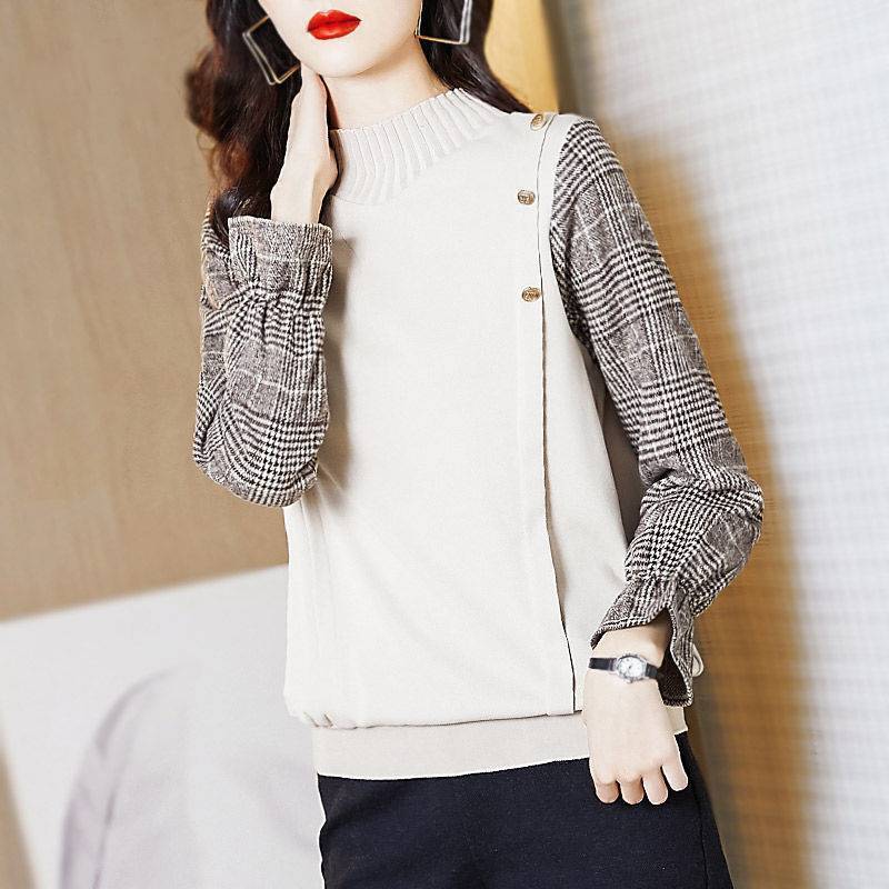 Áo len nữ đẹp  - 4 Mẫu Áo gile len nữ cổ tròn kiểu gài nút hai bên - Danangsale