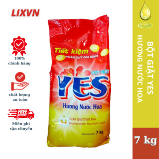 Bột Giặt YES Hương Nước Hoa 7Kg - Lưu hương tốt, xoá tan vết bẩn cứng đầu - BGYES7