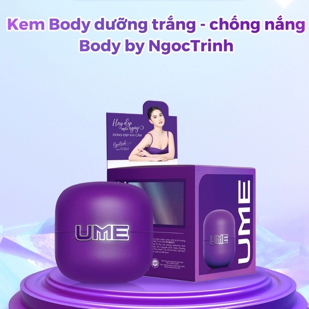 Kem body Ngọc Trinh trắng da chống nắng 200gr, kem dưỡng trắng da UME chính hãng