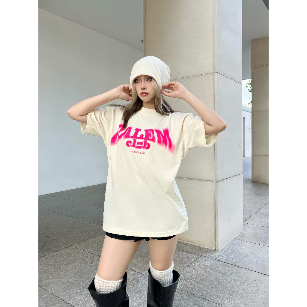 Áo phông tay lỡ - Áo thun BLURRY in charm chất cotton form rộng unisex brand Calem Club