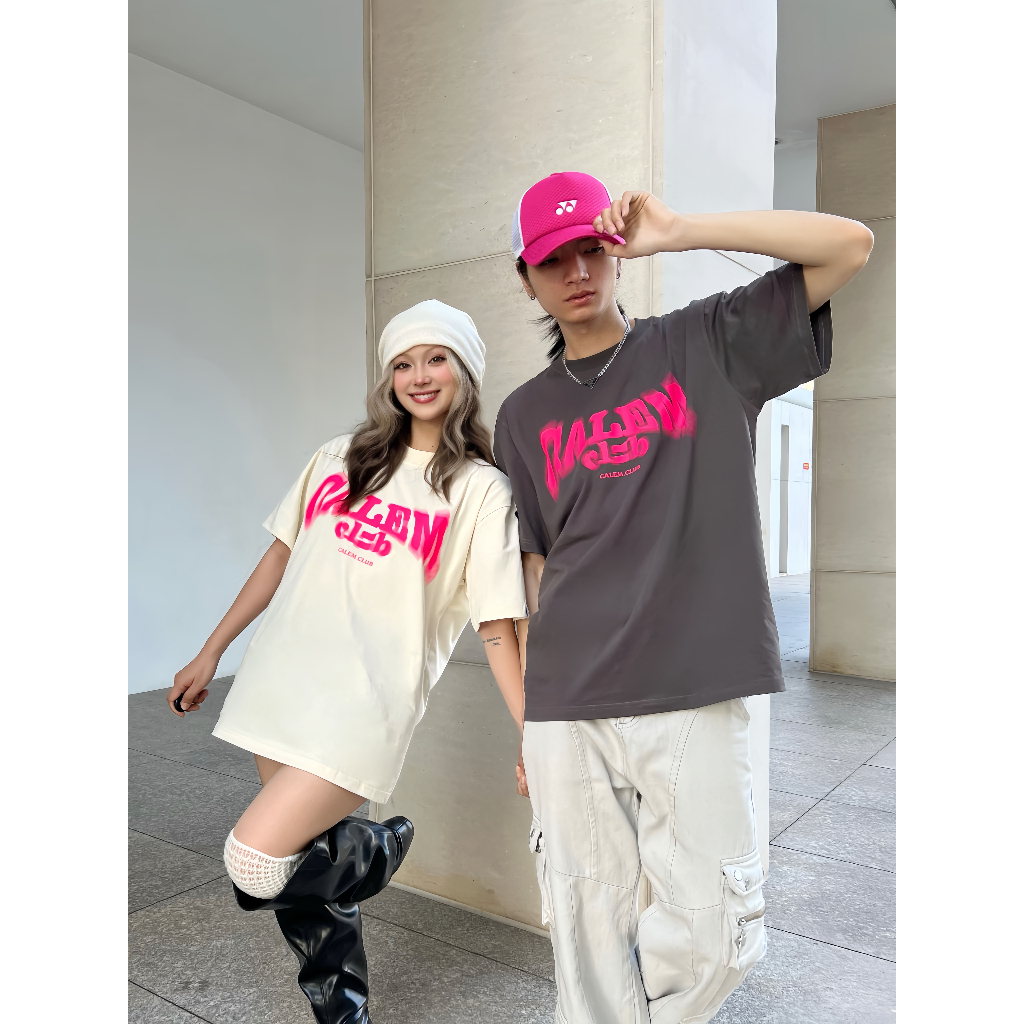 Áo phông tay lỡ - Áo thun BLURRY in charm chất cotton form rộng unisex brand Calem Club