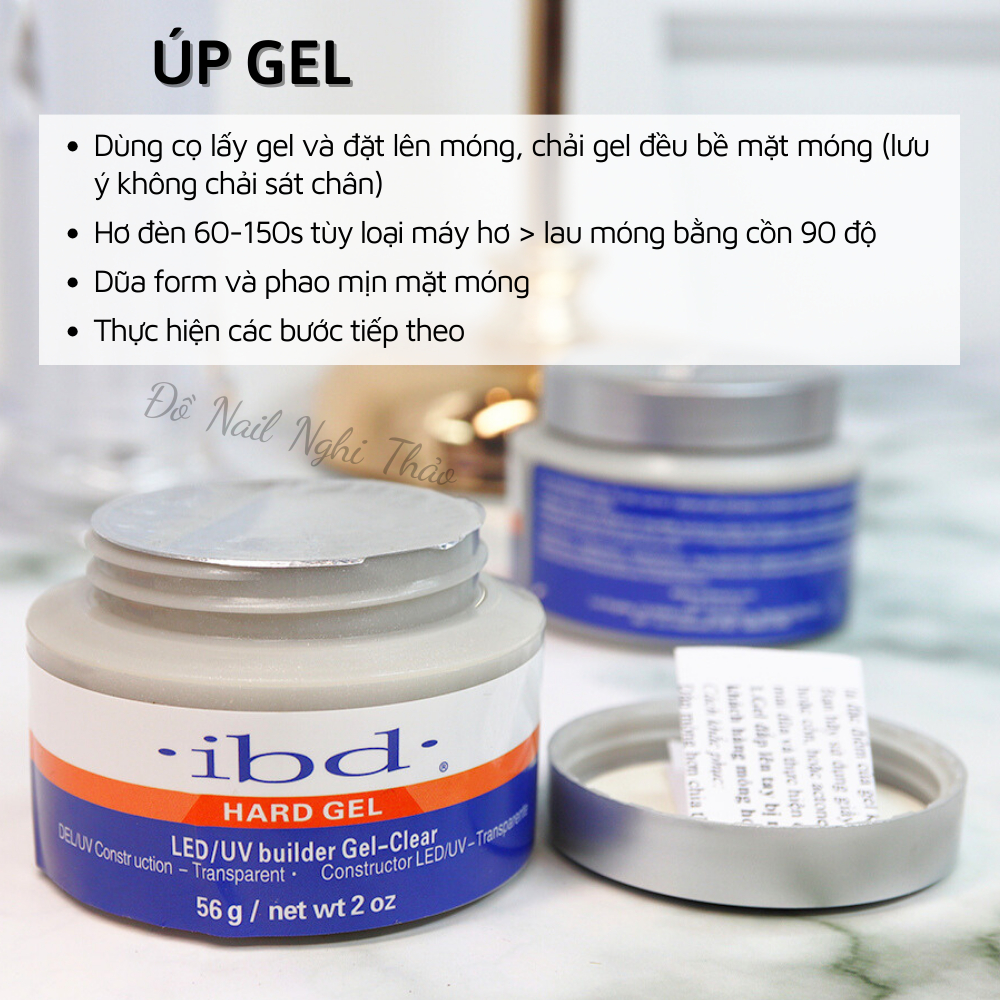 Gel đắp móng IBD chính hãng không nóng NGHI THẢO hũ 56g