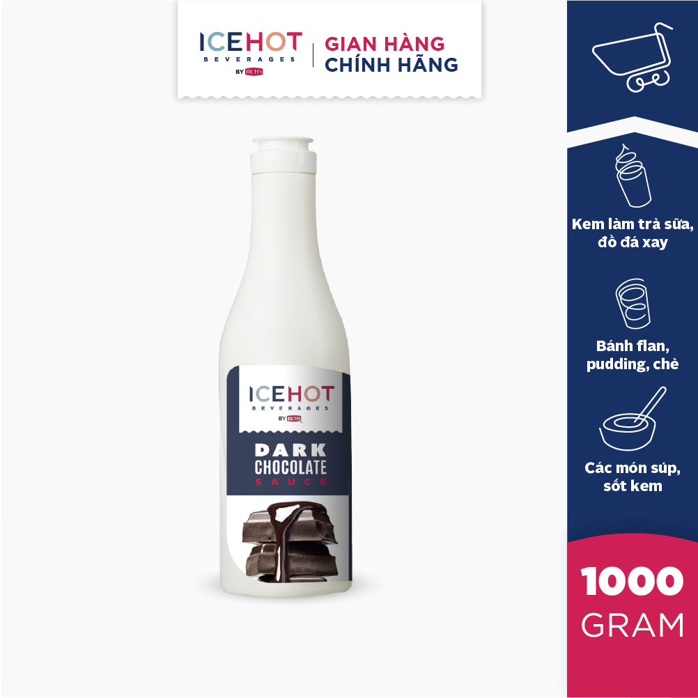 Sốt Sôcôla Đen ICEHOT chai 1Kg [14391]