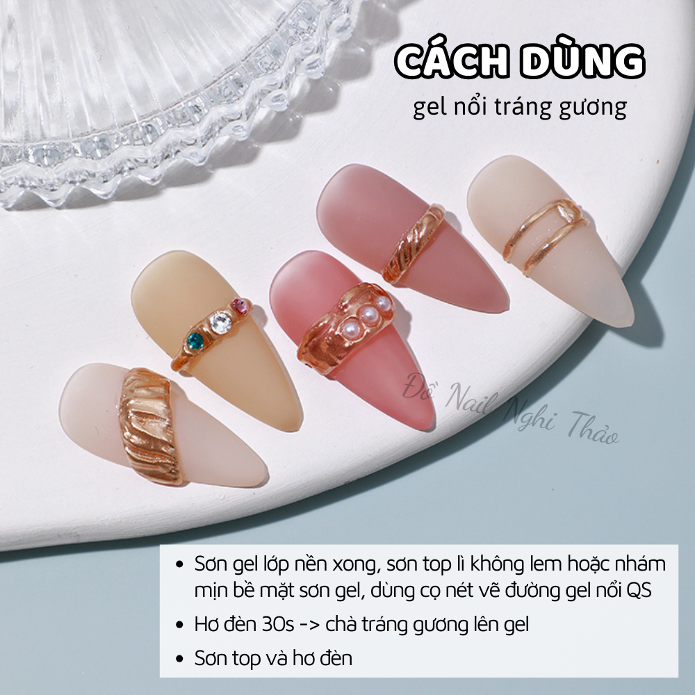 Gel QS vẽ nổi trang trí móng