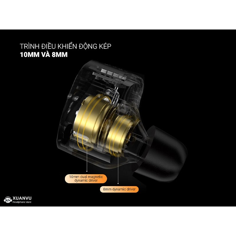 Tai nghe KZ Castor - có Mic, Thiết kế bóng bẩy ấn tượng với hai phiên bản màu  Bạc âm trung tính , màu Đen tăng bass