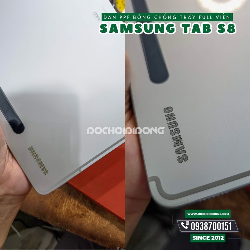 Miếng dán lưng full viền PPF Hydorgen Samsung Tab S7/S8/S7+/S8+/S7Fe S9 Plus Ultra trong, nhám cao cấp