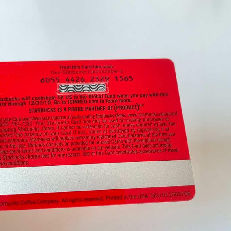 1109c THẺ  RED NHỰA US 2009, thẻ trầy