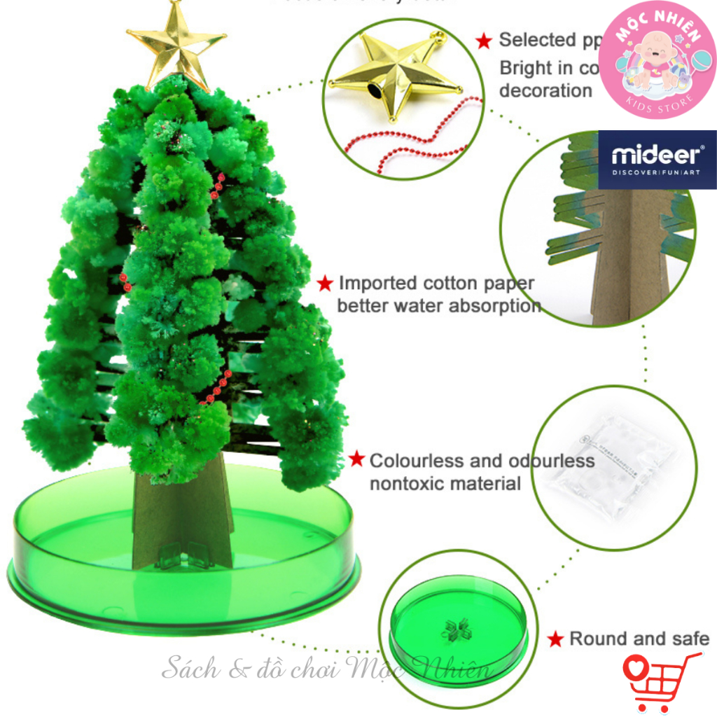Cây thông Noel Mini để bàn phủ tuyết tự nở thần kỳ Magic Christmas Tree - quà Giáng sinh 2023 cho bé