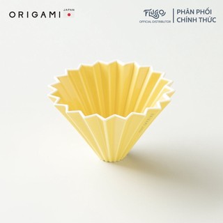 Phễu lọc origami màu vàng - phễu lọc cà phê v60