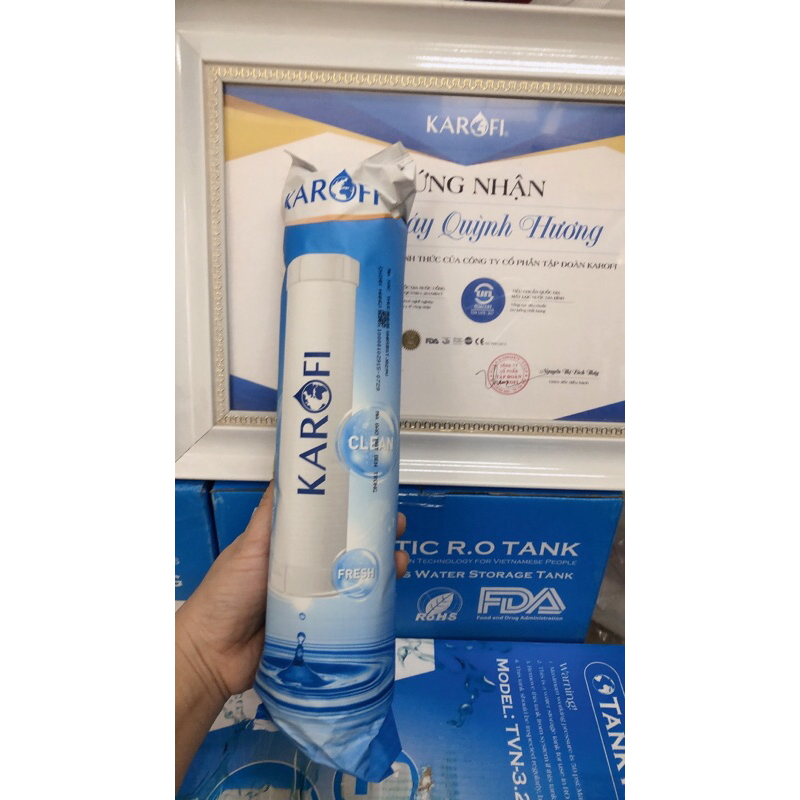 Combo 4 lõi lọc Karofi với bộ 123CTO + màng RO 100GDP đúc  Hàn Quốc  dùng cho máy S-S038 Slim