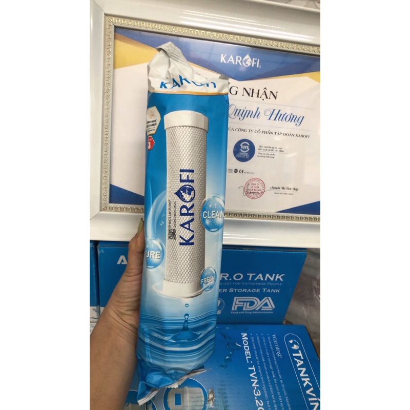 Combo 4 lõi lọc Karofi với bộ 123CTO + màng RO 100GDP đúc  Hàn Quốc  dùng cho máy S-S038 Slim