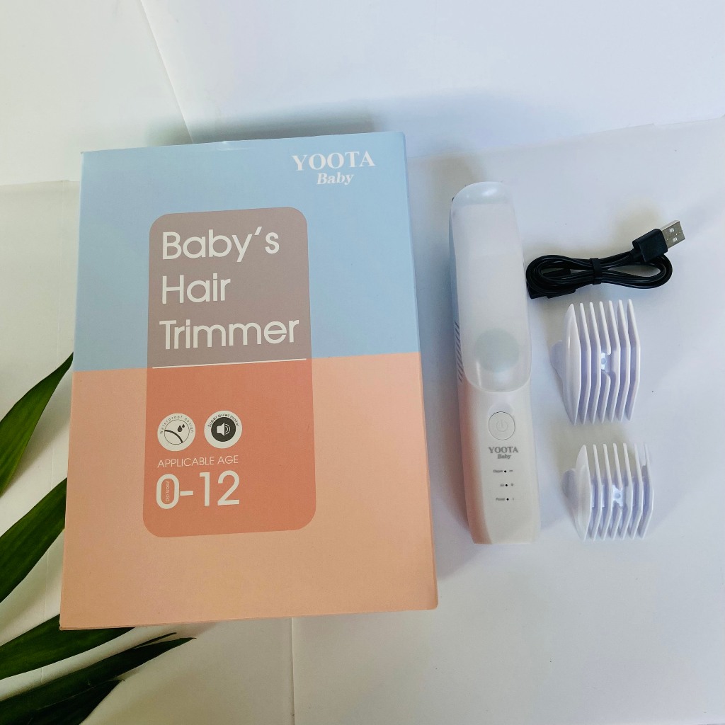 Tông Đơ Cắt Tóc Cho Bé Yoota Baby Chạy Êm Chống Nước Hút Tóc Cho Trẻ Sơ Sinh