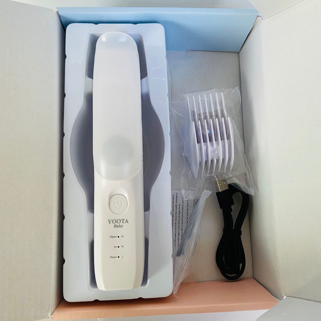 Tông Đơ Cắt Tóc Cho Bé YOOTA BABY Dùng Ngay Khi Bé Ngủ Kèm Phụ Kiện Sạc Hút Tóc Tự Động