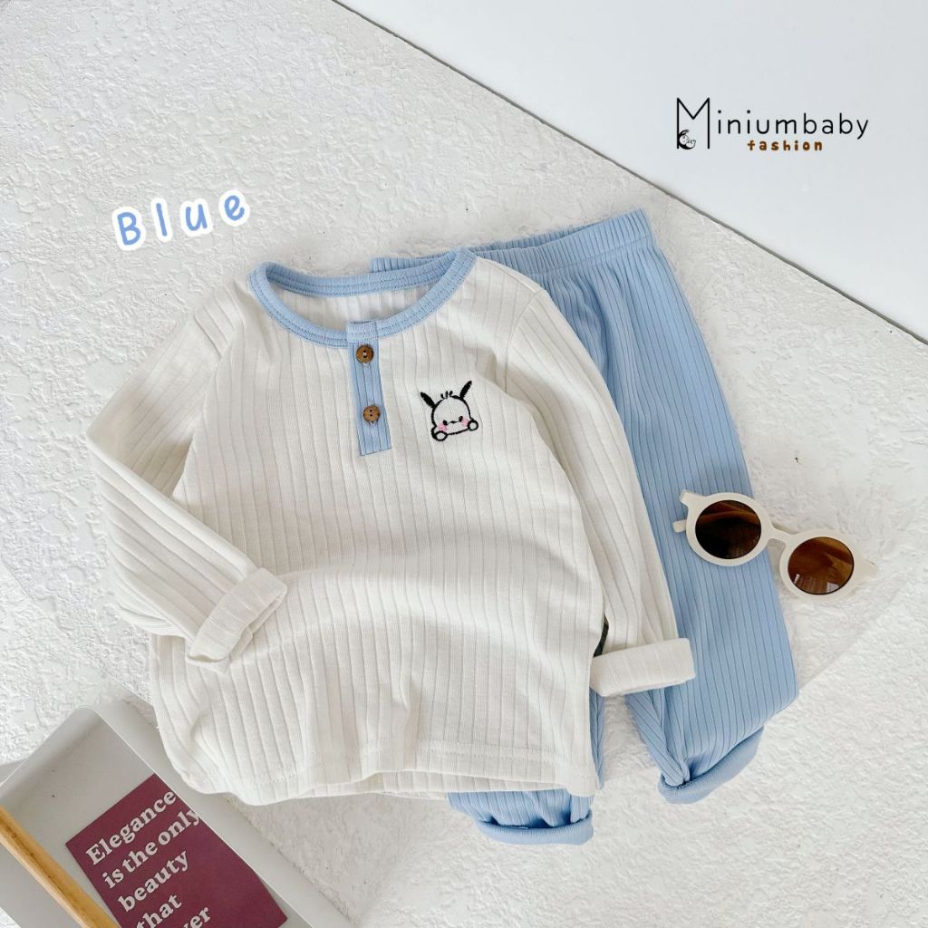 Bộ quần áo dài tay chất liệu cotton mềm mịn, bé mặc đi học đi chơi, ở nhà-Quần áo trẻ em Miniumbaby SB1698