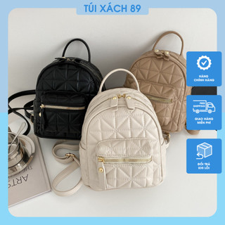 Balo nữ mini thời trang nhiều ngăn tiện dụng, Balo thời trang nữ ô trám chất da mềm cao cấp không bong