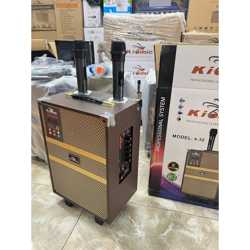 Loa xách K32 kèm 2 mic