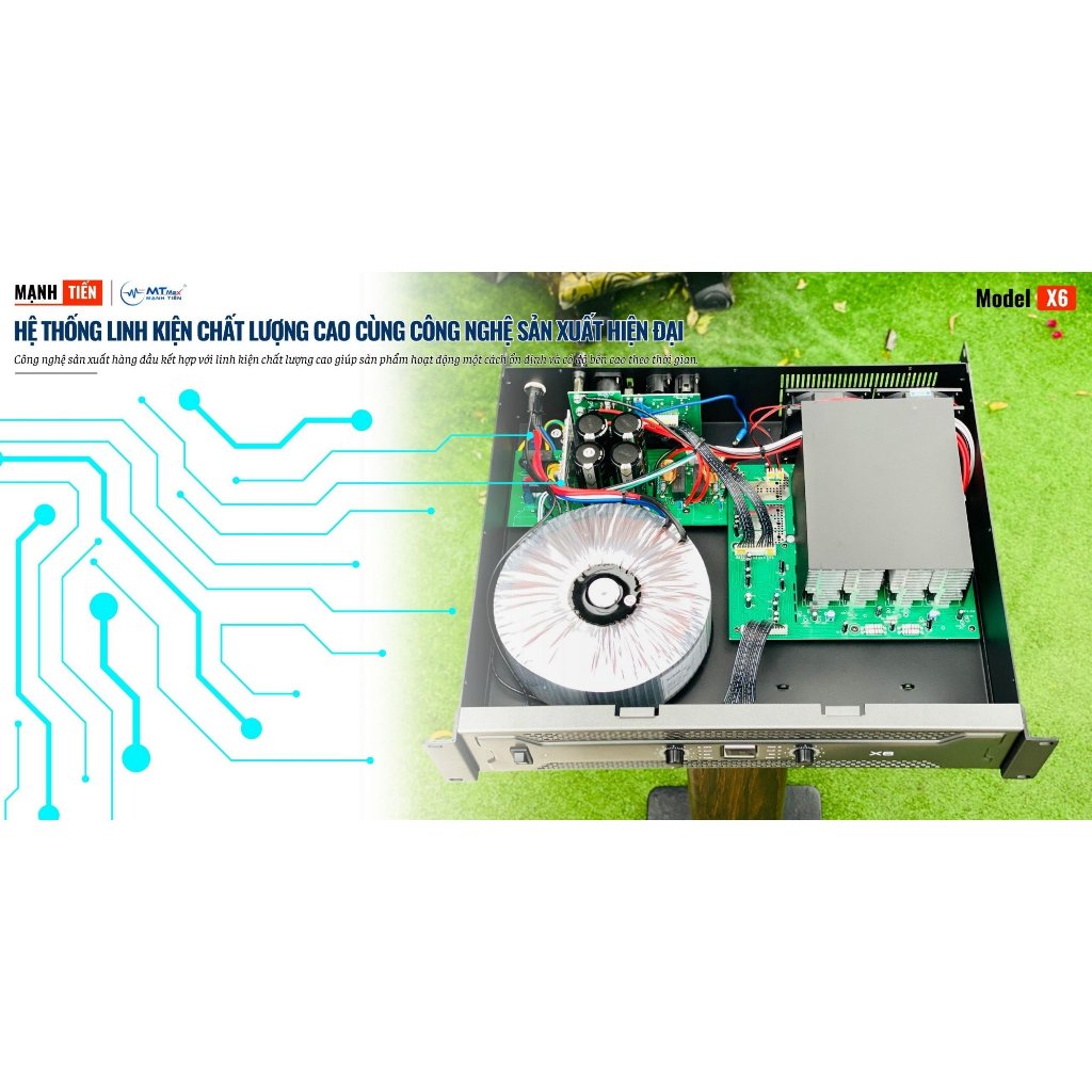 Cục Đẩy Công Suất Lớn X6 Đánh Được Cặp Loa Full Bass 30, Công Suất 600W/Kênh Sử Dụng Hát Karaoke Gia Đình, Chuyên Nghiệp