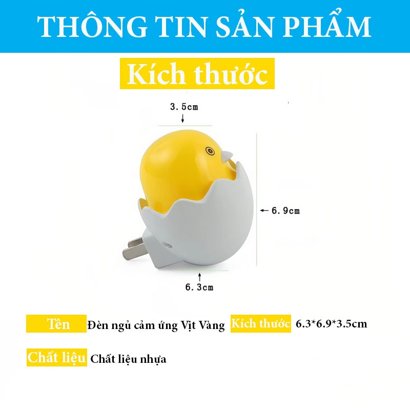 Dèn Ngủ Cảm Ứng, Đèn Ngủ Hình Con Gà Siêu Dễ Thương Cảm Biến Ánh Sáng Thông Minh - SONHOUSE