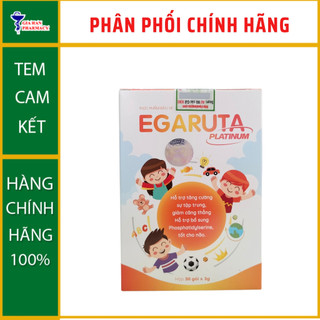 Egaruta Platinum hỗ trợ giảm căng thẳng, tăng cường trí não cho trẻ (hộp 30 gói cốm) - NT Gia Hân