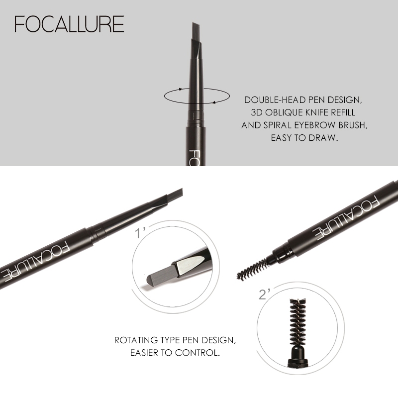 Chì Kẻ Mày Focallure Eyebrow Pen bền màu lâu trôi chống nước 0.3g