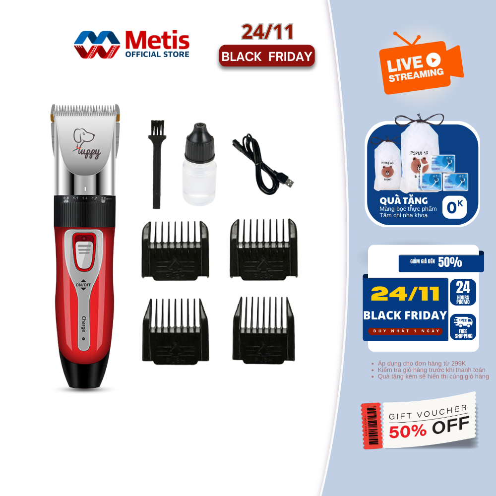 Tông đơ cắt tóc METIS cầm tay kèm phụ kiện tiện ích