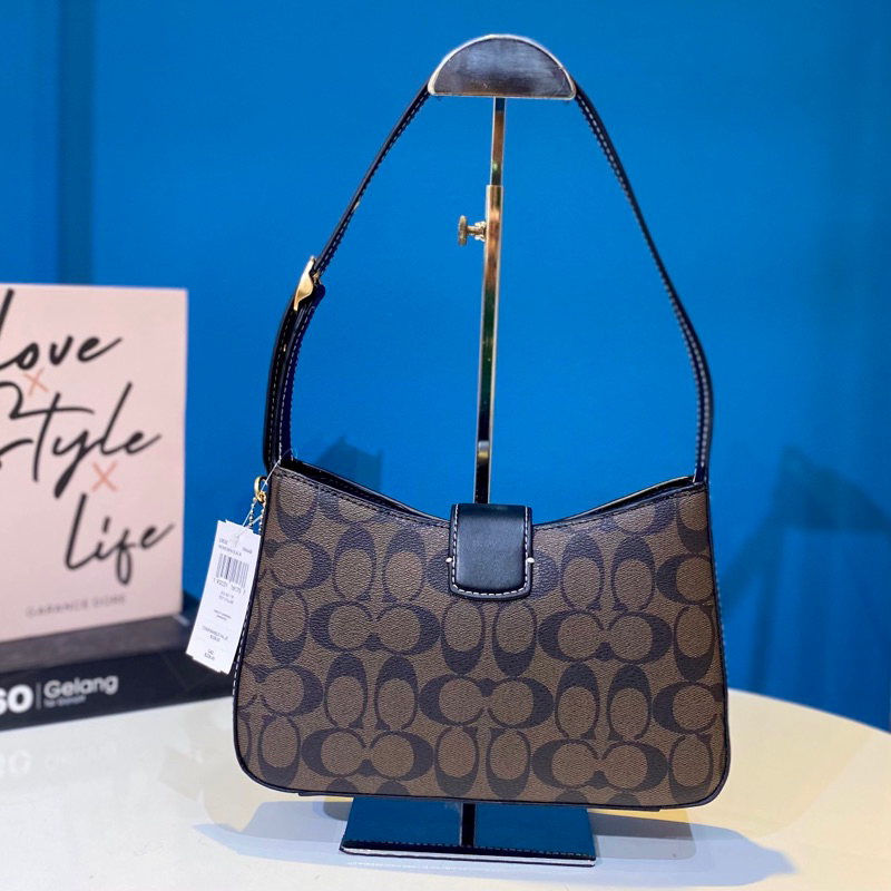 Túi coach eliza kẹp nách màu nâu mẫu mới