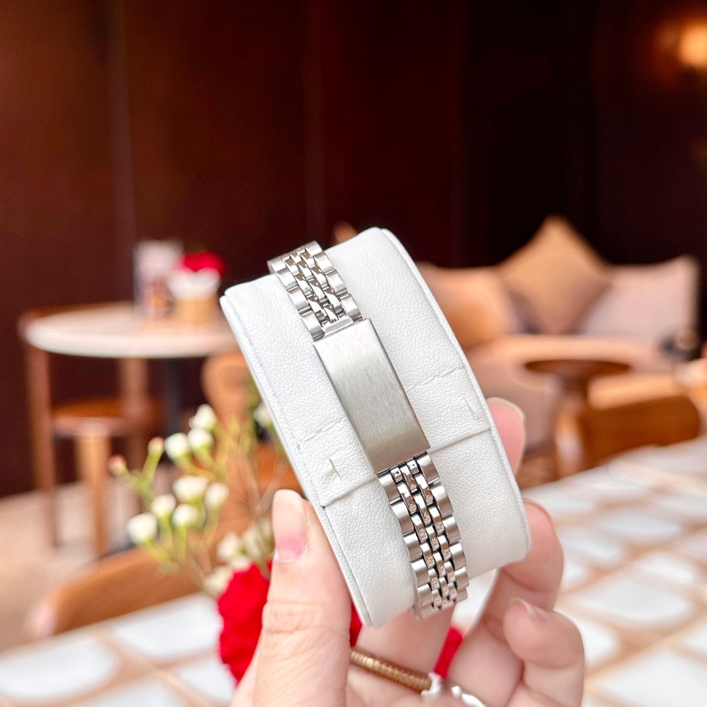 Đồng hồ nữ ARMITRON dây thép mặt khảm trai sang trọng model 75/2475MPSR