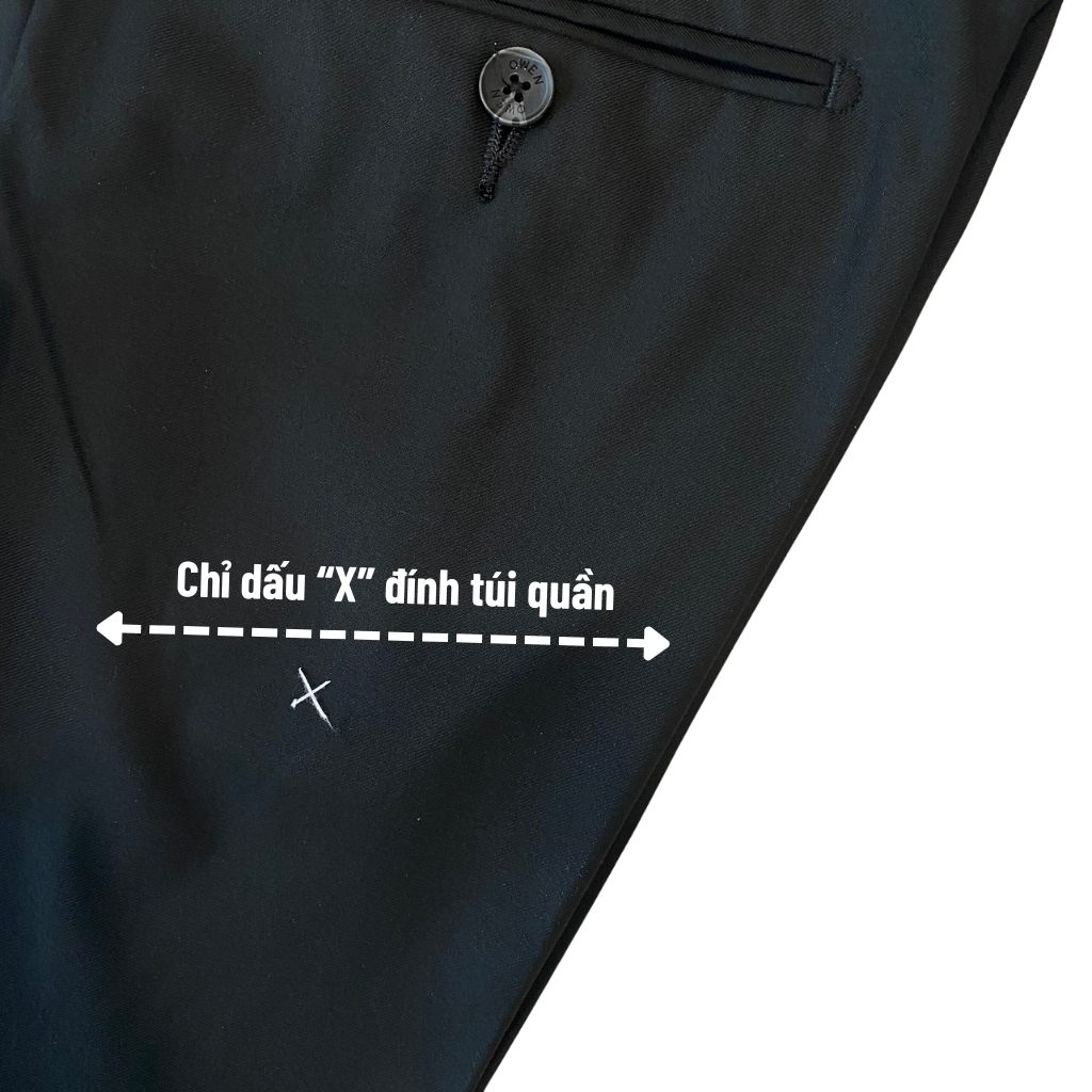 Quần âu tây nam công sở cao cấp OWEN QST231501 dáng slim fit ống ôm màu đen trơn vải polyester mềm mát
