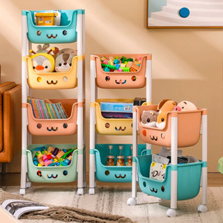 Kệ để đồ cho bé X-8483. Kệ đựng đồ chơi, sách vở có bánh xe di chuyển dễ dàng tiện lợi