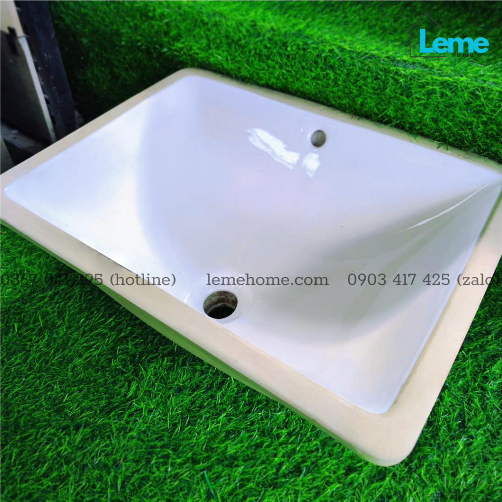 CHẬU RỬA MẶT ÂM BÀN HÌNH CHỮ NHẬT, LAVABO ÂM BÀN LMCA02