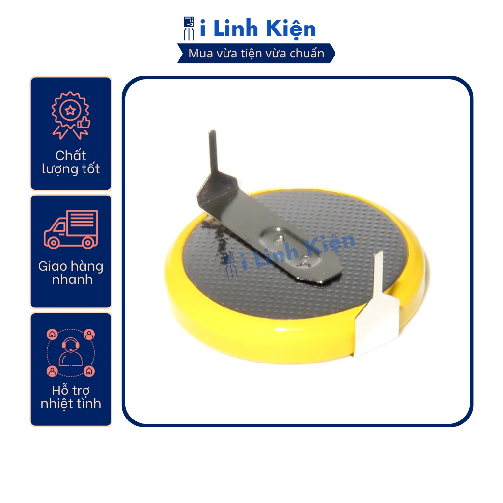 Pin cúc áo CR2032 3V hàn mạch chân đứng chất lượng