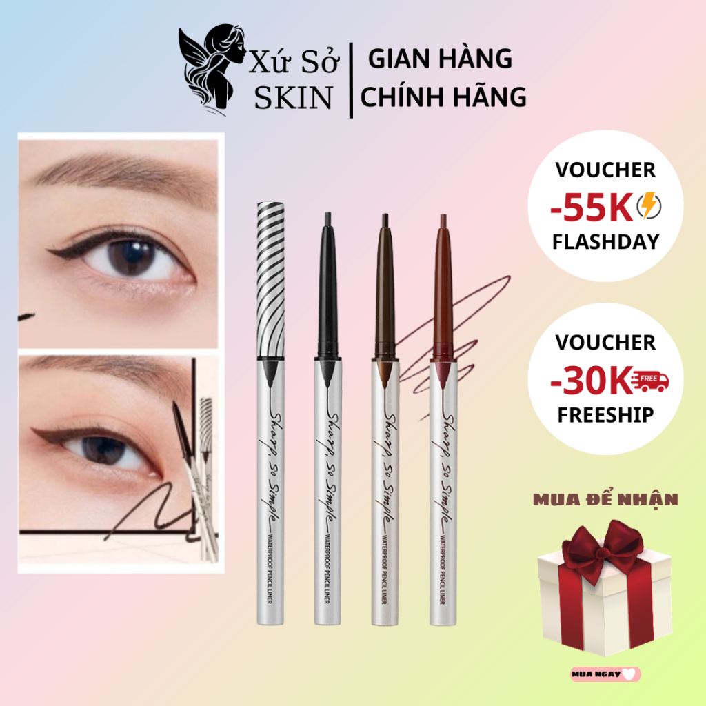 Chì kẻ mắt Clio Sharp So Simple Waterproof Pencil Liner 0.14g
