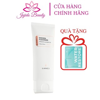 Sữa rửa mặt Lanci Sakura Cleanser 100ml Hàn Quốc làm sạch sâu dưỡng ẩm da dịu nhẹ ngăn ngừa lão hóa