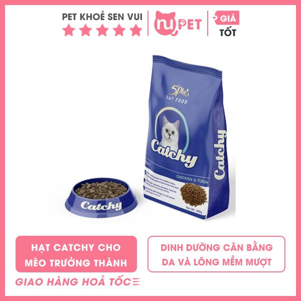 Thức ăn hạt 5 Plus Catchy dành cho mèo trưởng thành