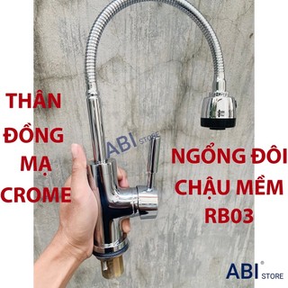 Vòi rửa chén lò xo nóng lạnh Machiko Japan cần mềm và các loại vòi bếp vòi rửa bát cao cấp hàng hãng VN