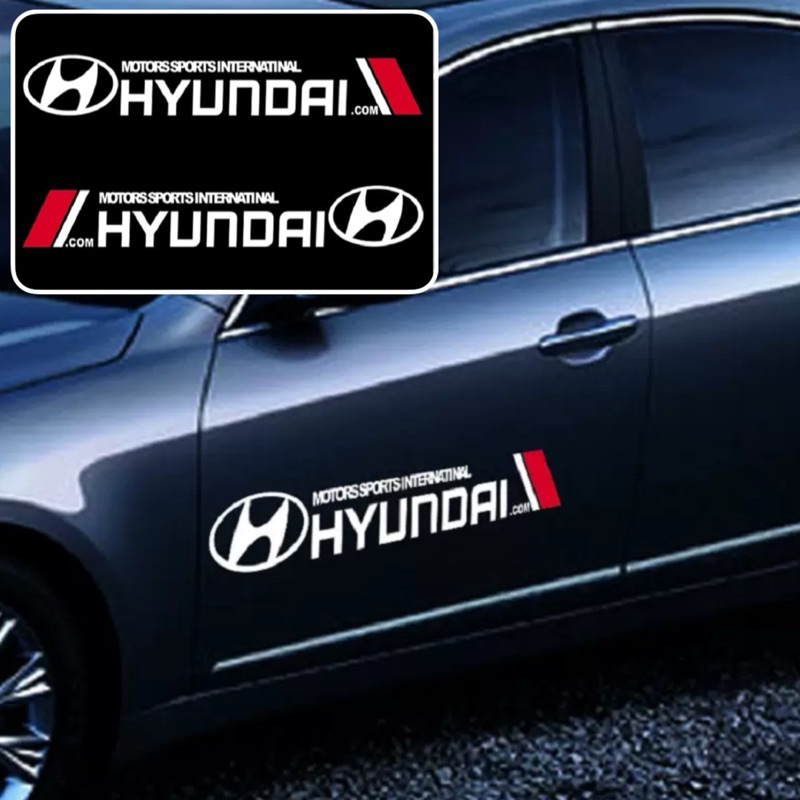 Bộ 2 tem dán trang trí cánh cửa ô tô theo logo hãng xe Kia, Honda, Ford, Hyundai, Mazda, Mitsubishi, Nissan....