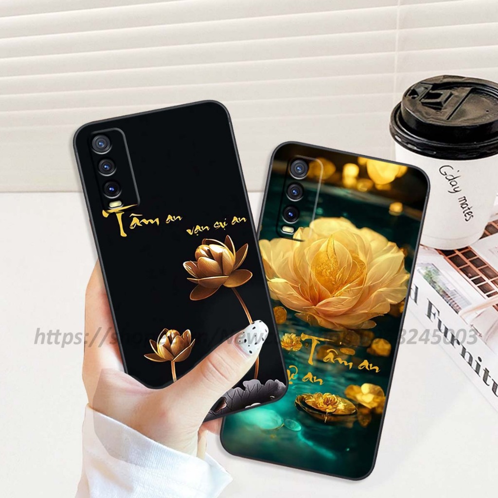 Ốp lưng Vivo Y20 / Y20s / Y12s / Y51S in hình thư pháp,tâm an vạn sự an giản dị