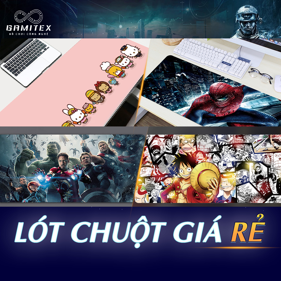 Lót chuột gaming, lót chuột máy tính cỡ lớn 90x40 80x30 siêu bền, giặt thoải mái, có đệm tay
